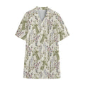 Vintage Giraffe Print Cotton Hawaiian Shirt