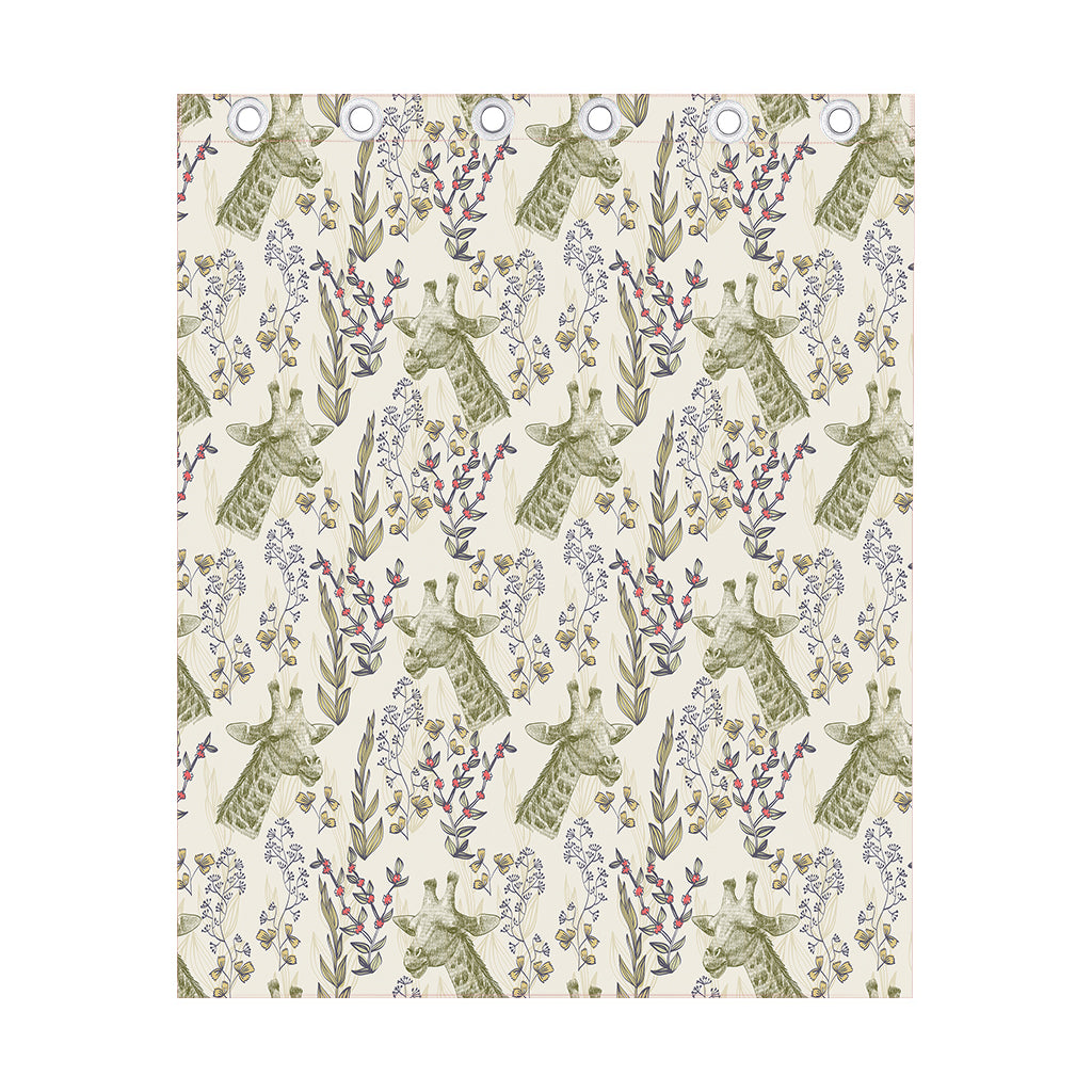 Vintage Giraffe Print Curtain