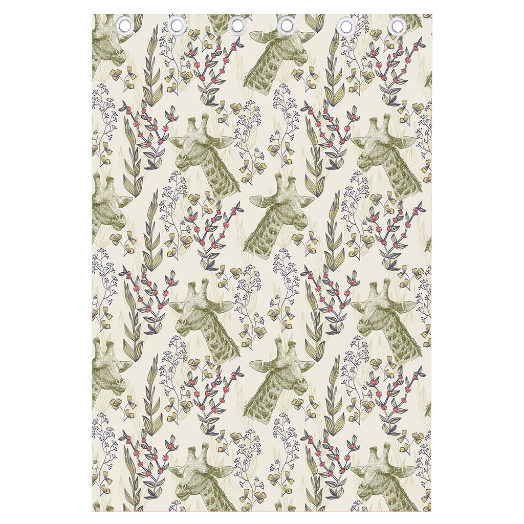 Vintage Giraffe Print Curtain