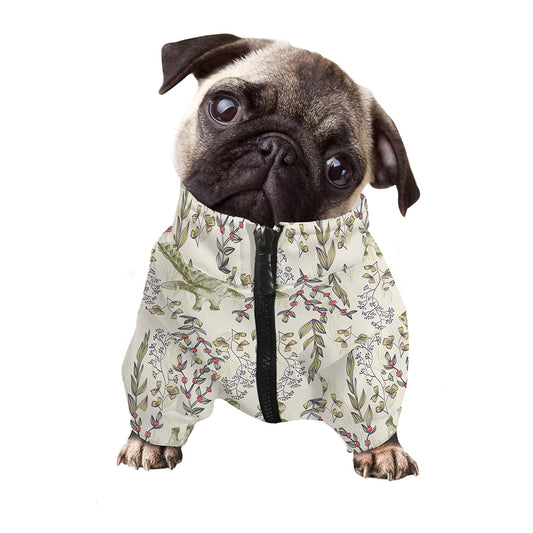 Vintage Giraffe Print Dog Zip Up Jacket
