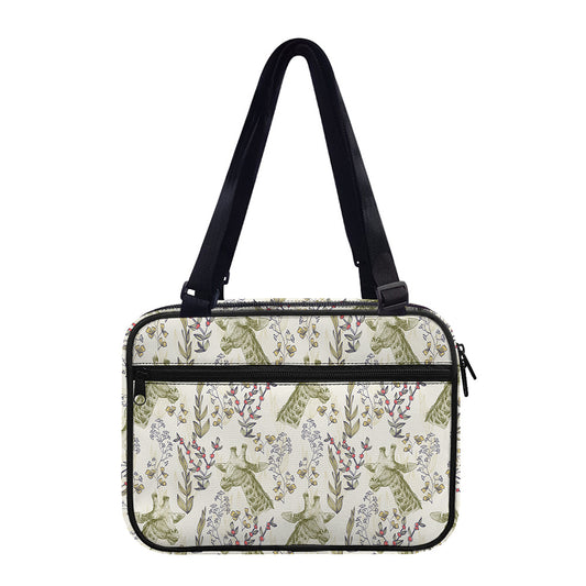 Vintage Giraffe Print Double Strap Bible Bag