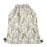 Vintage Giraffe Print Drawstring Bag