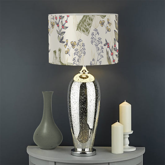 Vintage Giraffe Print Drum Lamp Shade