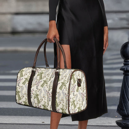 Vintage Giraffe Print Duffle Bag