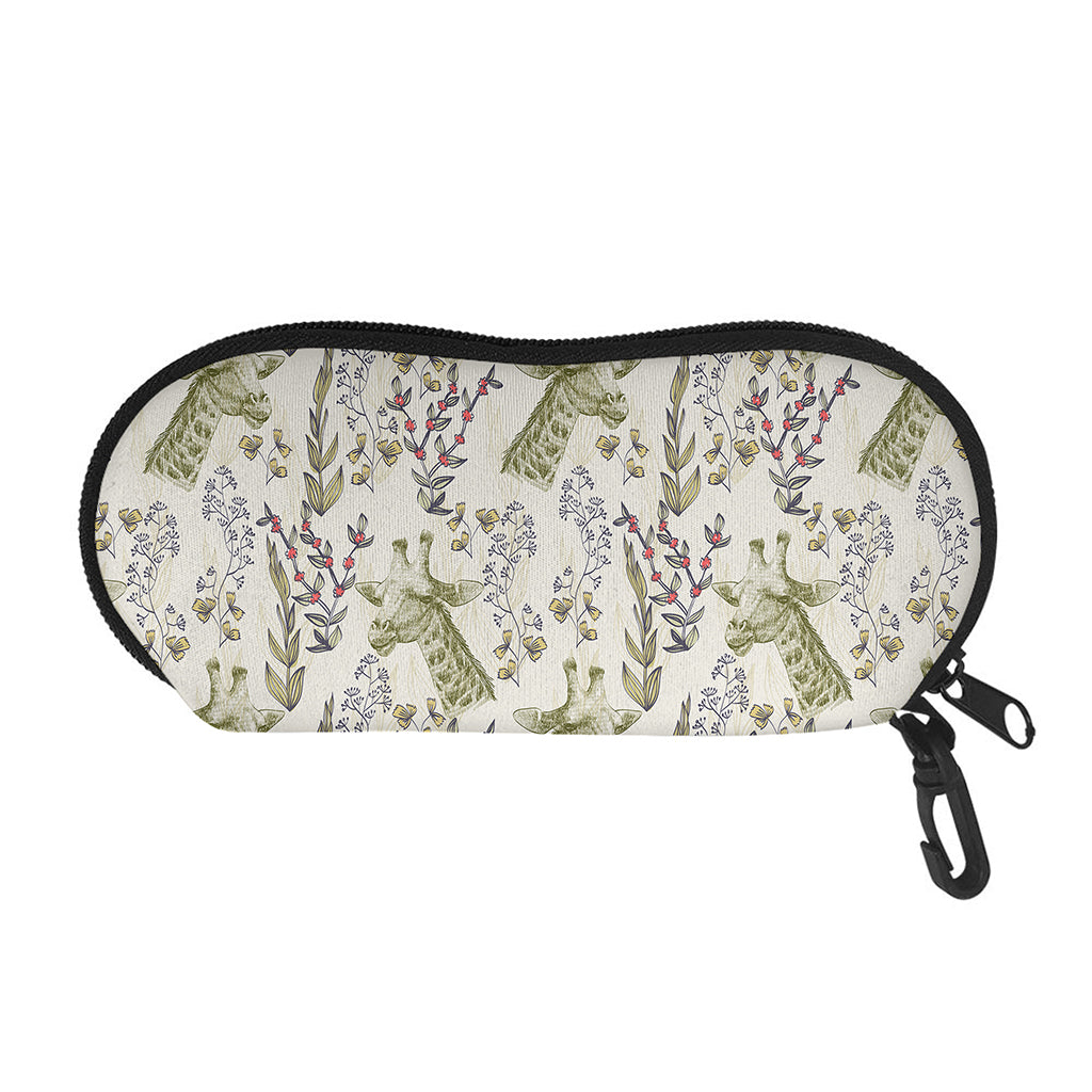 Vintage Giraffe Print Glasses Case
