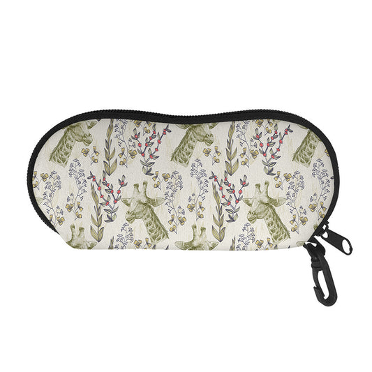 Vintage Giraffe Print Glasses Case