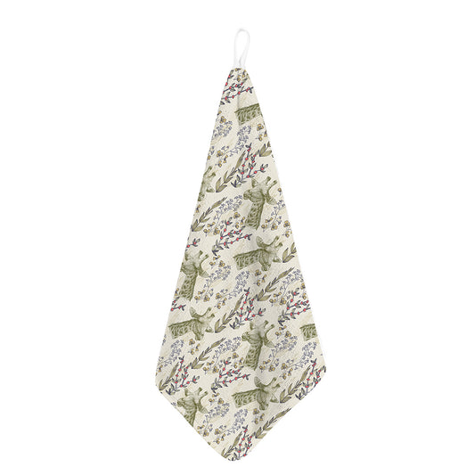Vintage Giraffe Print Hand Towel