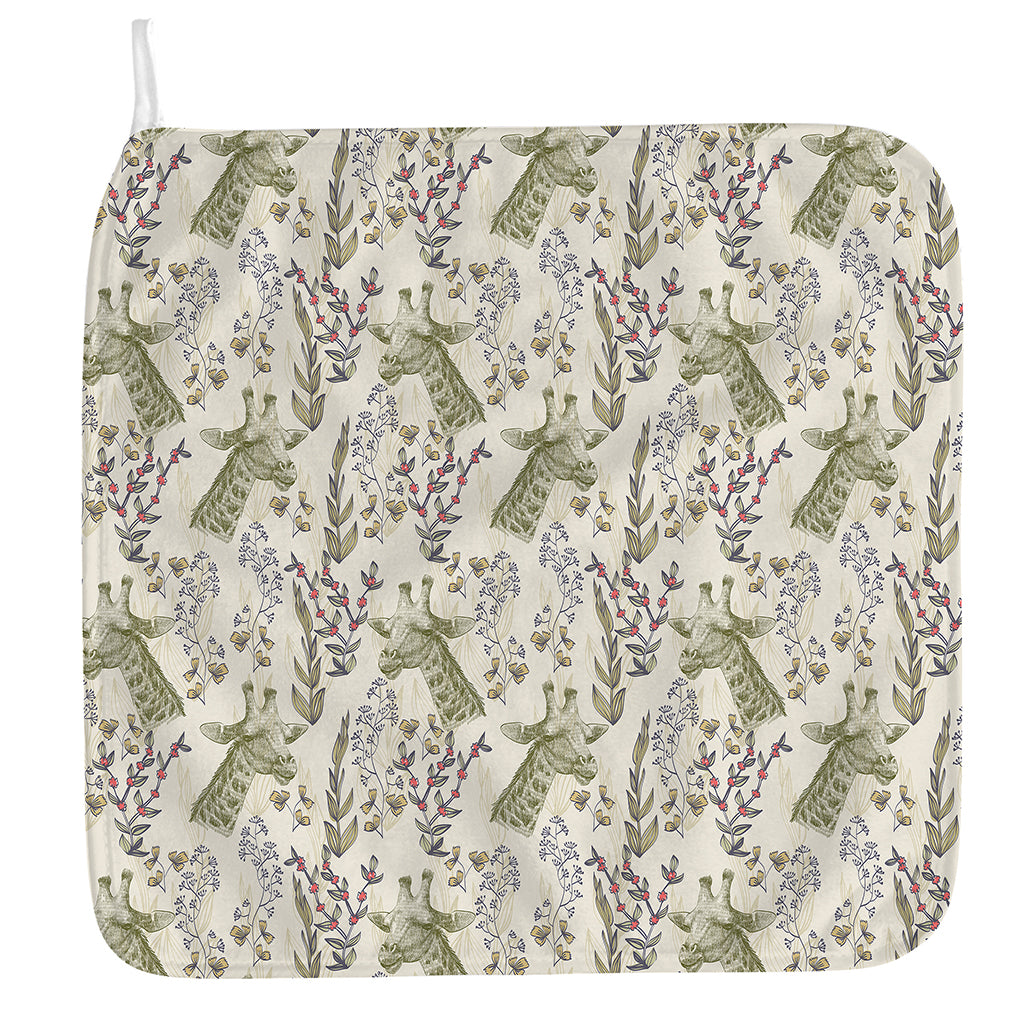 Vintage Giraffe Print Hand Towel