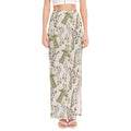 Vintage Giraffe Print High Slit Maxi Skirt