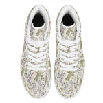 Vintage Giraffe Print High Top Leather Sneakers