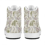 Vintage Giraffe Print High Top Leather Sneakers