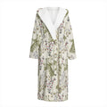 Vintage Giraffe Print Hooded Bathrobe