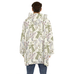 Vintage Giraffe Print Hoodie Blanket