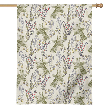 Vintage Giraffe Print House Flag