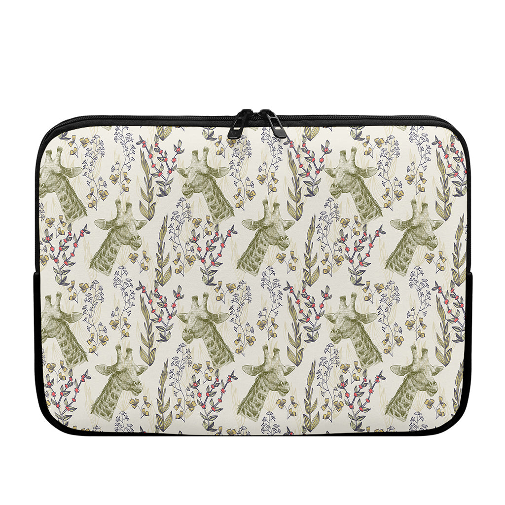 Vintage Giraffe Print Laptop Sleeve