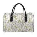 Vintage Giraffe Print Leather Duffel Bag