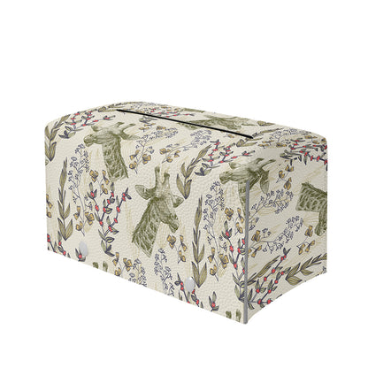 Vintage Giraffe Print Leather Tissue Box Cover