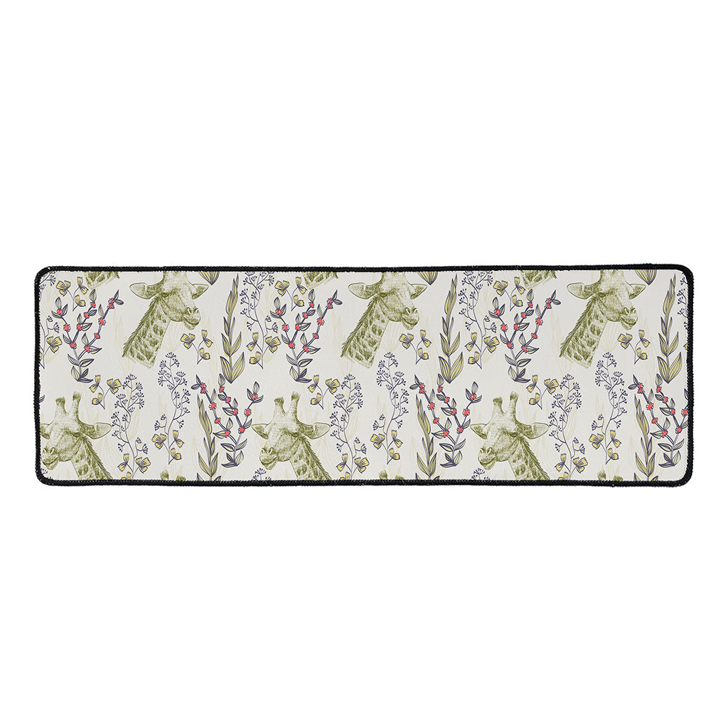 Vintage Giraffe Print Long Kitchen Mat