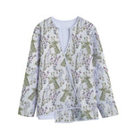 Vintage Giraffe Print Long Sleeve Short Coat