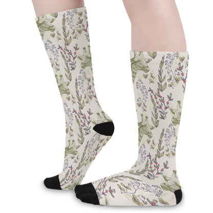 Vintage Giraffe Print Long Socks