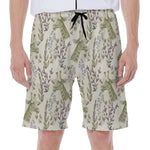 Vintage Giraffe Print Men's Beach Shorts