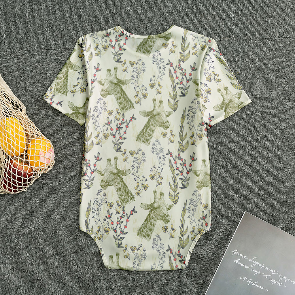 Vintage Giraffe Print Men's Bodysuit