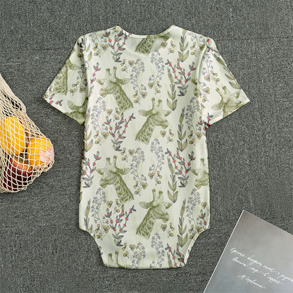Vintage Giraffe Print Men's Bodysuit