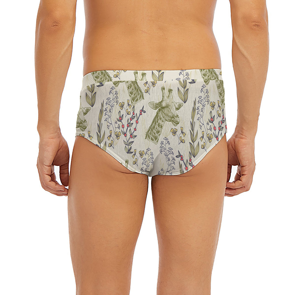 Vintage Giraffe Print Men's Briefs