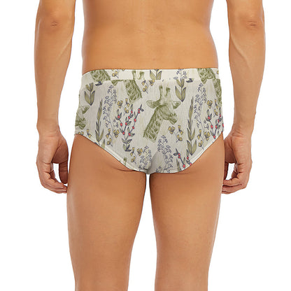 Vintage Giraffe Print Men's Briefs