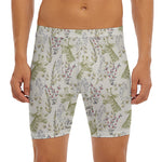 Vintage Giraffe Print Men's Long Boxer Briefs