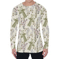 Vintage Giraffe Print Men's Long Sleeve T-Shirt