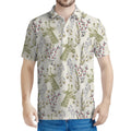 Vintage Giraffe Print Men's Polo Shirt