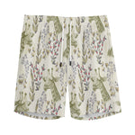 Vintage Giraffe Print Men's Sports Shorts