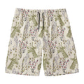 Vintage Giraffe Print Men's Swim Trunks