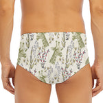 Vintage Giraffe Print Men's Triangle Swim Briefs