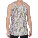 Vintage Giraffe Print Men's Velvet Tank Top
