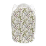 Vintage Giraffe Print Mesh Laundry Hamper