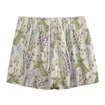 Vintage Giraffe Print Mesh Shorts