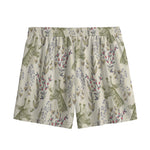 Vintage Giraffe Print Mesh Shorts