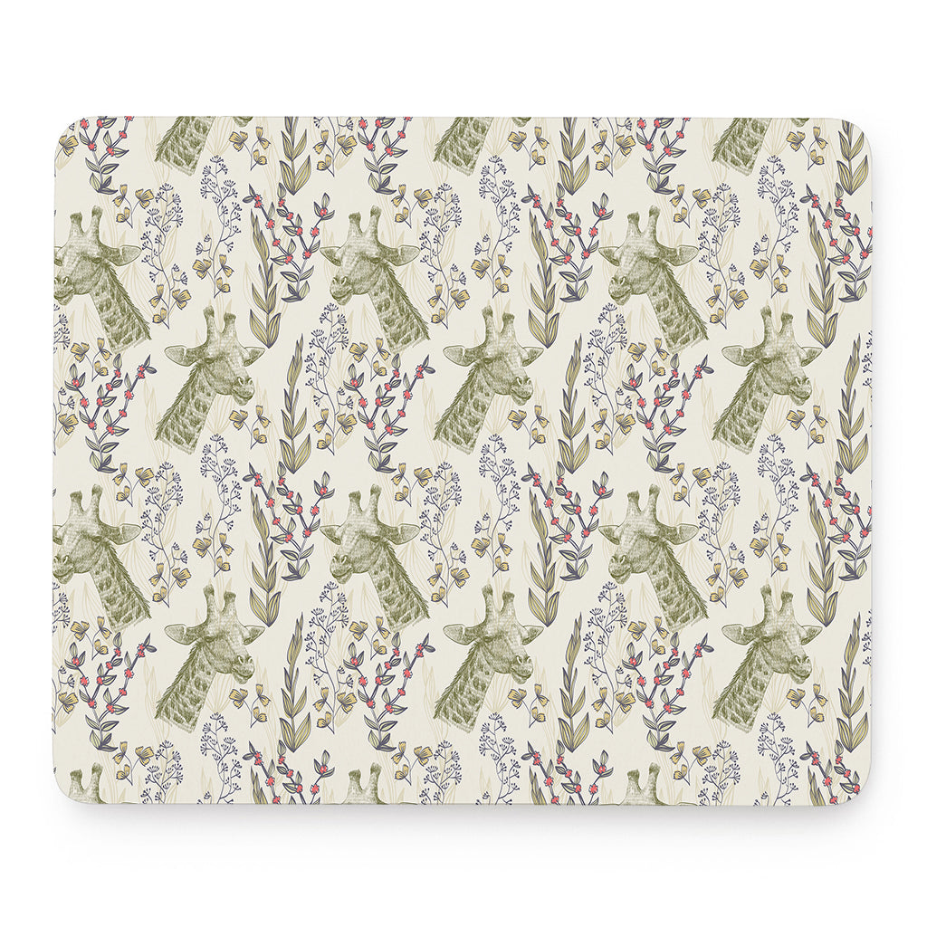 Vintage Giraffe Print Mouse Pad