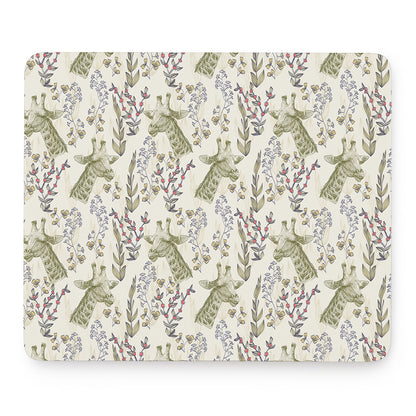 Vintage Giraffe Print Mouse Pad