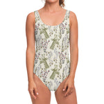 Vintage Giraffe Print One Piece Swimsuit