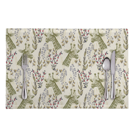 Vintage Giraffe Print Placemat