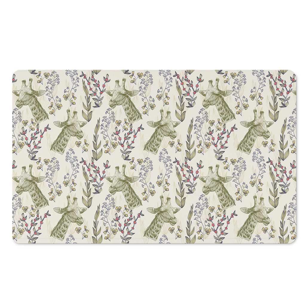 Vintage Giraffe Print Polyester Doormat