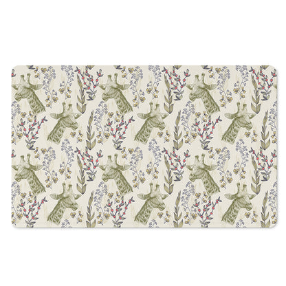 Vintage Giraffe Print Polyester Doormat
