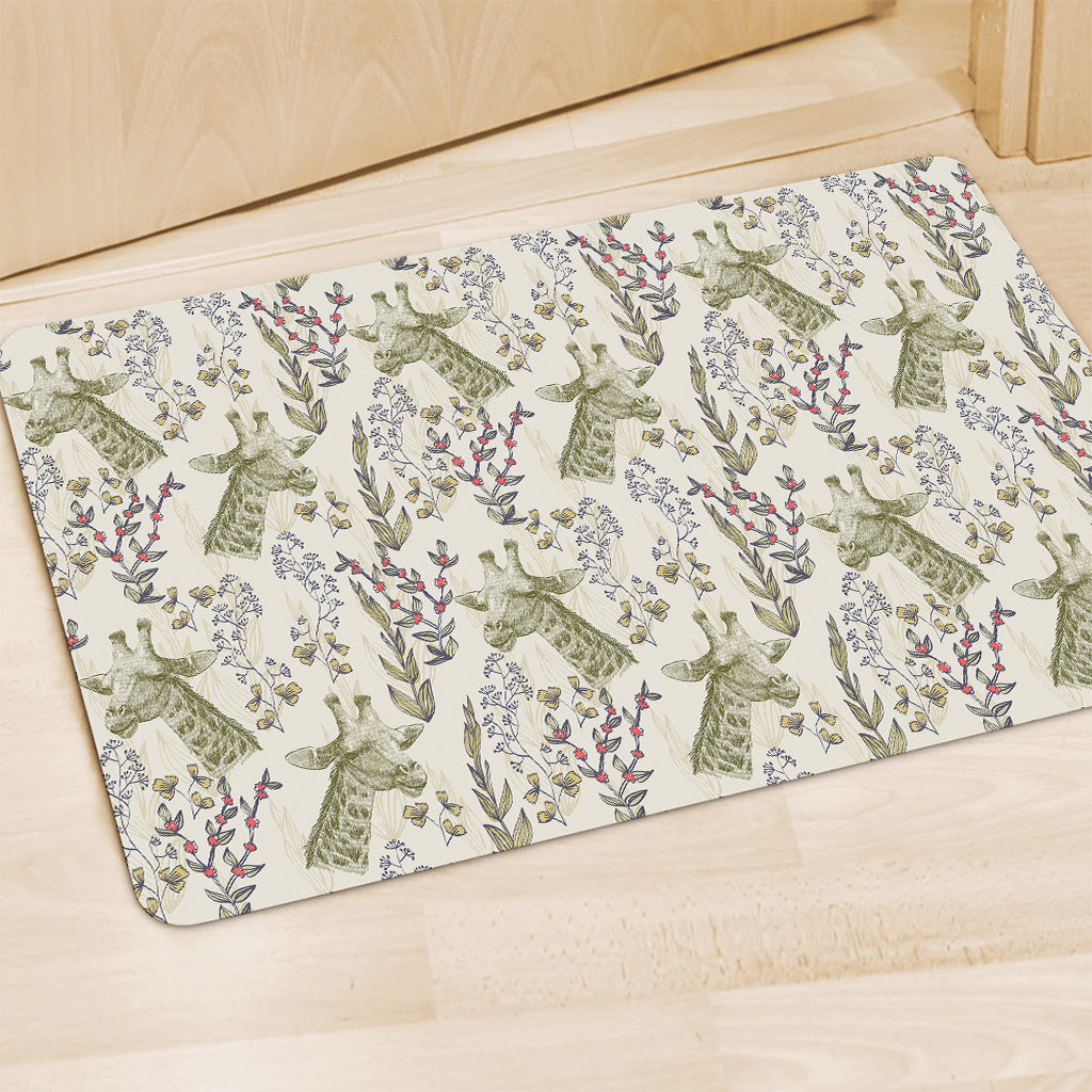 Vintage Giraffe Print Polyester Doormat