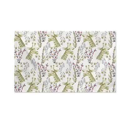 Vintage Giraffe Print Polyester Flag