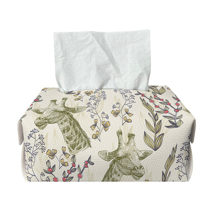 Vintage Giraffe Print Rectangle Tissue Box Cover