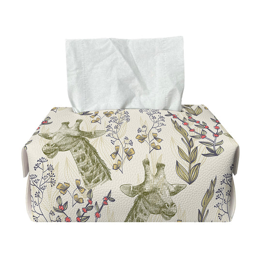 Vintage Giraffe Print Rectangle Tissue Box Cover