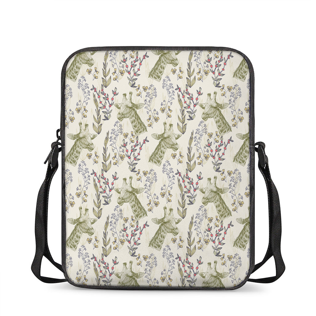 Vintage Giraffe Print Rectangular Crossbody Bag